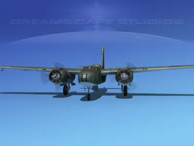 Douglas A-26B Invader V01 3D model