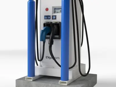 Electric Vehicle Charging Station EV GO 5 3D model