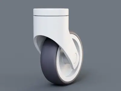 Caster Wheel Brakeless 3D model