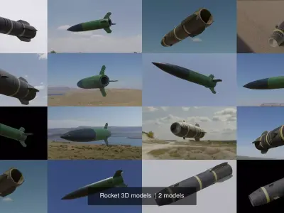 Rocket 3D models 3D Model Collection