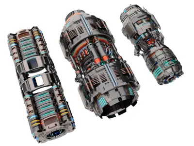 engine Low-poly 3D model