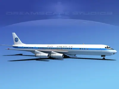 Douglas DC-8-63 Pan American 3D model