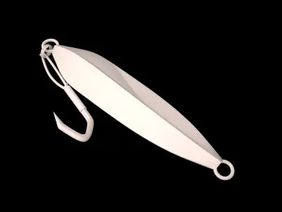 metal Jig  3D model Fishing Lure Low-poly 3D model 3 3D model
