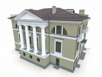 Residential Building 01  Low-poly 3D model