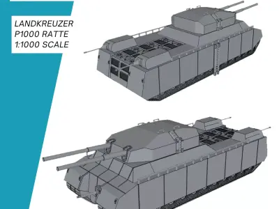 Landkreuzer P 1000 Ratte 3D print model