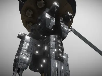 Space Force 1 Orbital Station Low-poly 3D model