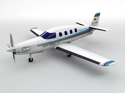 Grob G-160 Aircraft Low-poly 3D model