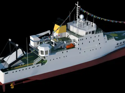 Xiangyanghong No10 China 10000ton  Research ship 3D model