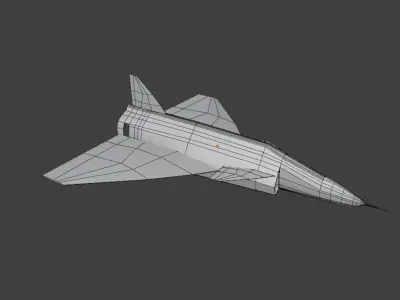 Fighter Jet Saab 37 Viggen Free low-poly 3D model
