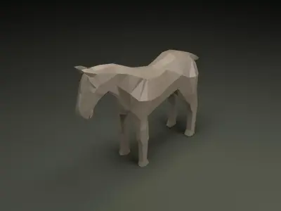 Horse Low-poly 3D model