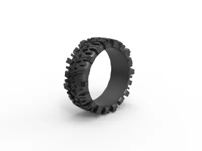 Rock bouncer tire Ring 3D print model