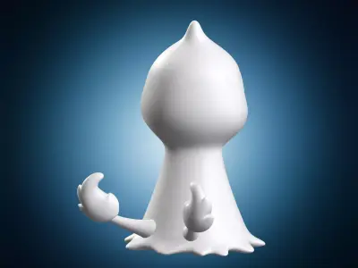 Pokemon-inspired Lizard Ghost Miniature 3D print model