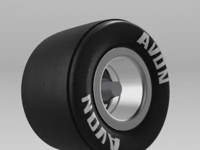 15inch Vintage Racing Wheels 4 Star x3 offsets with Tires 3D print model