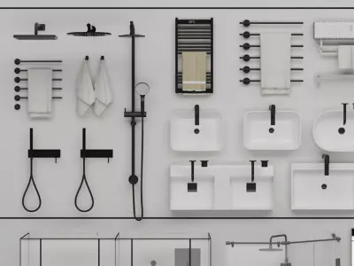 Sanitary Tools  Free 3D model