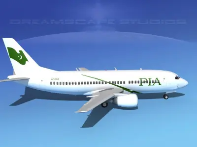 Boeing 737-300 PIA 3D model