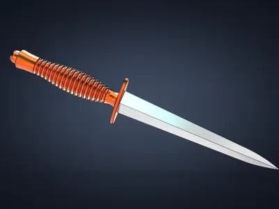 Dirk knife Fairbairn Sykes dagger 3D model