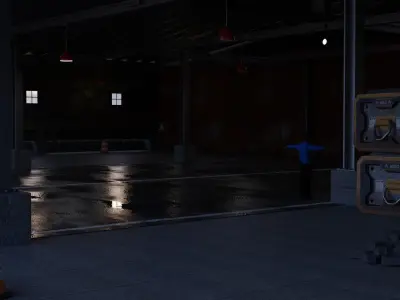 Hangar Free low-poly 3D model