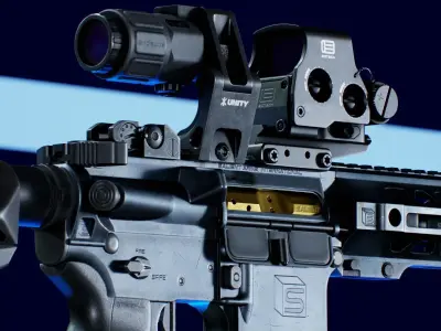 SAI GRY SBR 300 BLK Modular Rifle 3 in 1 Low-poly 3D model