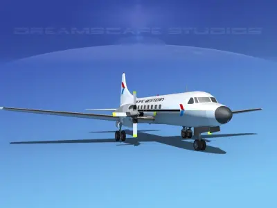 Convair CV-580 Pacific Western 3D model