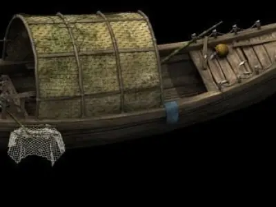 Chinese Boat 3D Print Model 3D model