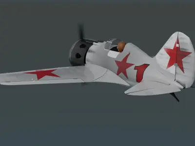 Polikarpow I 16 Rata in Winter Camoflage 3D model