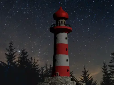 Lighthouse 06 Low-poly 3D model