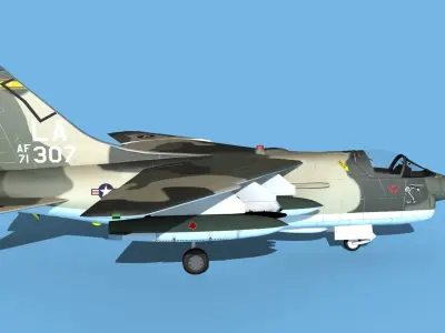 Chance Vought A-7E Corsair II V07 USAF 3D model