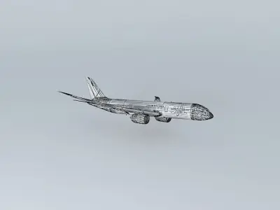 Boeing 787 800 Blue Gamma Taking Off with interior Free 3D model