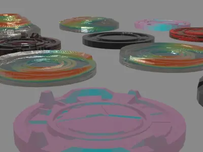 3D HUDS KITBASH cheaper version Low-poly 3D model