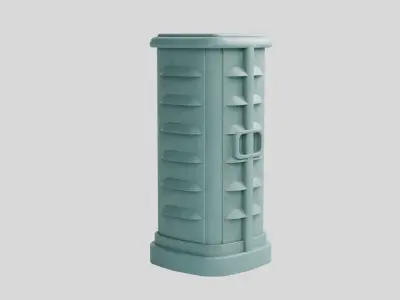 Utility Pedestal Box Low-poly 3D model