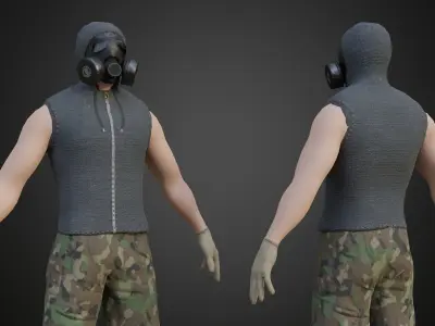 Soldier free model Free low-poly 3D model