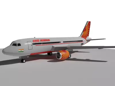 Airbus A320 Air india 3d model 3D model