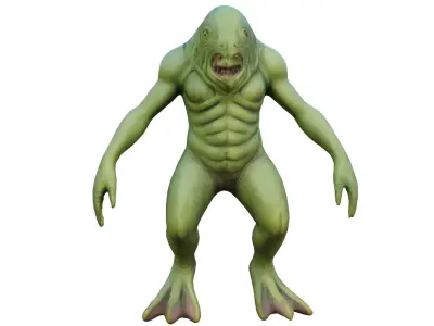 Deep ocean monster Low-poly 3D model