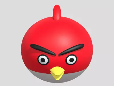 Cartoon Angry Bird 3D model