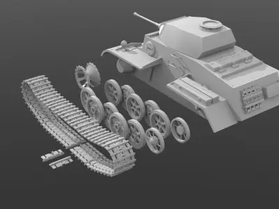 Panzer 2 J Tank 3D model