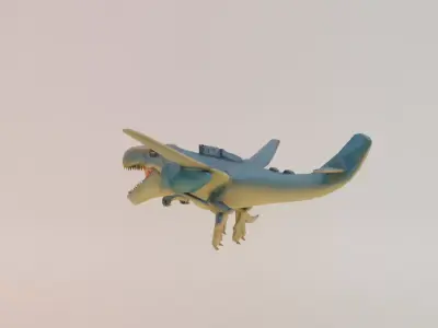 Nuclearo Dinossauro Italian brainrot Low Poly Character Low-poly 3D model