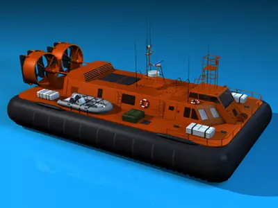 Rescue hovercraft 3D model