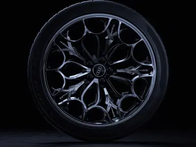 Audi R8 Rim Final Fantasy XV Edition Real World Size 3D model