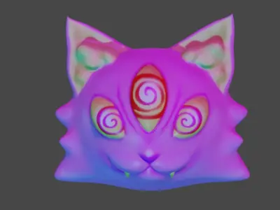 3 Eyed Cat 3D model