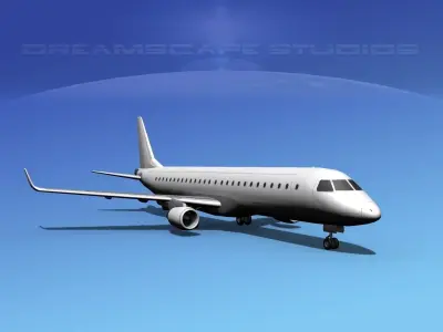 Embraer E-190 LP SS 3D model