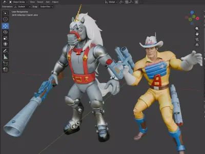 Marshall BraveStarr and Thirty-Thirty 3D print model