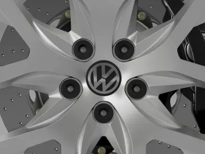 Volkswagen CrossPolo 2014 wheel 3D model