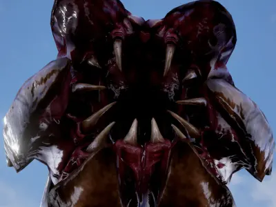 Worms insect Low-poly 3D model