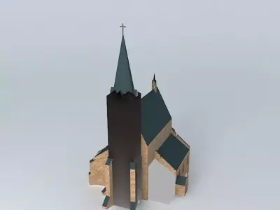 Parish Church in Pilsen Free 3D model