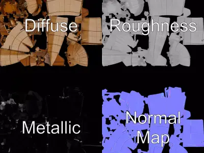 Vintage Airship model pack Low-poly 3D model