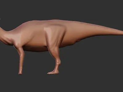 Dinosaur base mesh - Lambeosaurus lambei Low-poly 3D model
