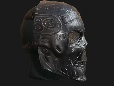 Airsoft mask Low-poly 3D model