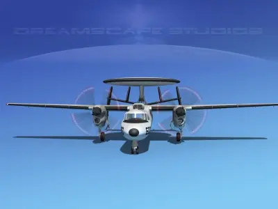 Grumman E-2C Hawkeye V01 3D model