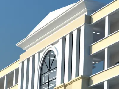 Schools in Asia 3D model