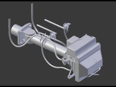 Train coupler 3D model